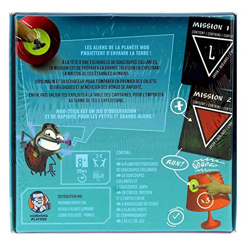 Asmodee- Moo Stick - español - Frances, Color (Captain Macaque MOO01ML)