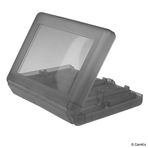 CAMKIX 2X Caja de Juego, Compatible con Nintendo 3DS - Se Adapta a hasta 44 Juegos, 4 Tarjetas SD, 4 Micro SD/TF y 4 lápices Stylus - Juego de Tarjetas Organizador - Blanco y Negro