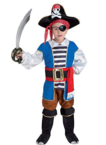 chiber - Disfraz de Capitán Pirata para Niños (Talla 10)