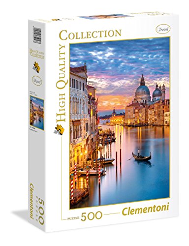 Clementoni-35056 Puzzle 500 Piezas Venecia iluminada, Multicolor (35056.8)