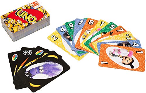 Juegos Mattel- Minions Disney Juego UNO Cartas MI Villano Favorito, Multicolor (FDV57)