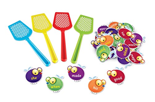 Learning Resources- Juego para identificar Palabras de Uso frecuente con matamoscas Sight Word Swat, Color (LSP8598-UK)