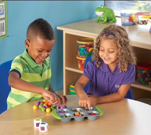 Learning Resources- Set de Actividades de matemáticas Mini Muffin Match Up, Color (LER5556)