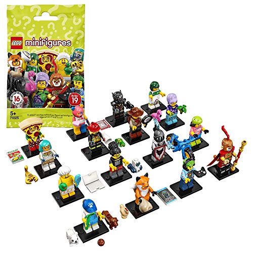 LEGO Minifigures - 1 Sobre de Minifigura de la Edición 19, Juguete de Construcción Coleccionable de Minifigura con Diferentes Modelos, Cada Sobre Sorpresa Contiene un Personaje Diferente (71025)