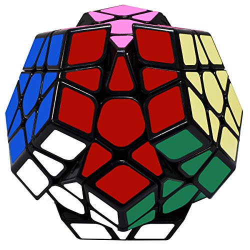 Maomaoyu Megaminx 3x5 Dodecaedro Speed Cube Cubo Magico（Negro）