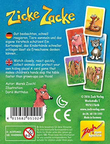 Noris Spiele Juego de Cartas zicke zacke