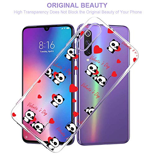 Oihxse Cristal Compatible con Motorola Moto G7 Plus Funda Ultra-Delgado Silicona TPU Suave Protector Estuche Creativa Patrón Panda Protector Anti-Choque Carcasa Cover(Panda A7)