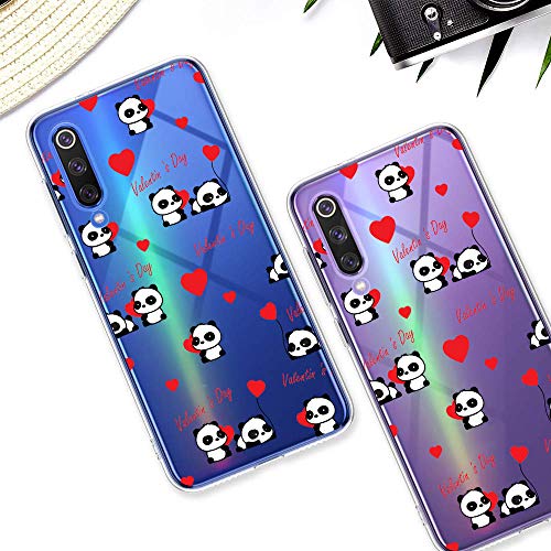 Oihxse Cristal Compatible con Motorola Moto G7 Plus Funda Ultra-Delgado Silicona TPU Suave Protector Estuche Creativa Patrón Panda Protector Anti-Choque Carcasa Cover(Panda A7)