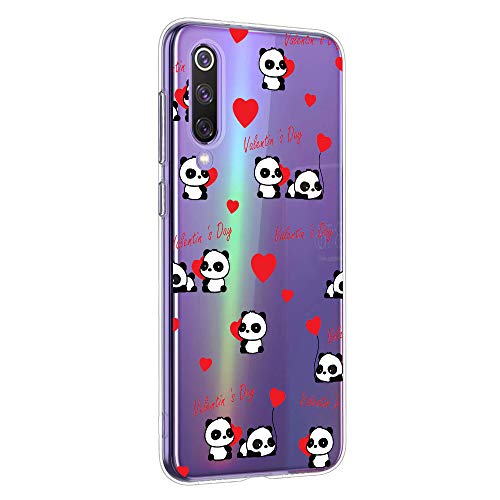 Oihxse Cristal Compatible con Motorola Moto G7 Plus Funda Ultra-Delgado Silicona TPU Suave Protector Estuche Creativa Patrón Panda Protector Anti-Choque Carcasa Cover(Panda A7)