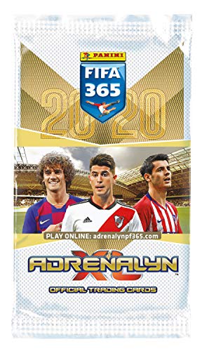 Panini- Adrenalyn XL FIFA 365, Temporada 2019/2020, Set de iniciación con Carpeta, Revista Coleccionable, Campo de Juego, 30 Cartas y una Tarjeta Limitada, Color carbón (4408954)