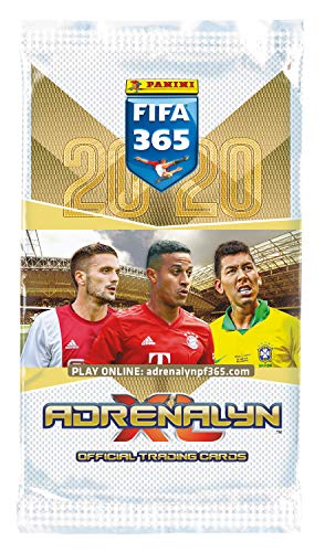 Panini- Adrenalyn XL FIFA 365, Temporada 2019/2020, Set de iniciación con Carpeta, Revista Coleccionable, Campo de Juego, 30 Cartas y una Tarjeta Limitada, Color carbón (4408954)