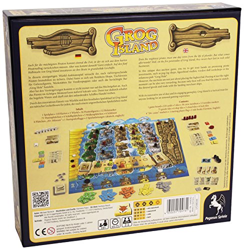 Pegasus Grog Island - Juego de Tablero (29,5 cm, 29,5 cm, 7 mm)