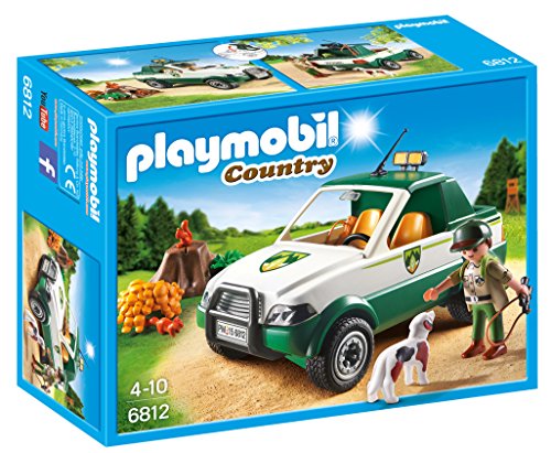 Playmobil Vida en el Bosque - Country Guardabosque con Pick up Modelismo y maquetas, Color Multicolor (Playmobil 6812)