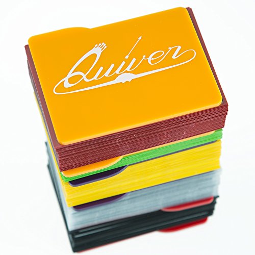 Quiver Time Naranja & Púrpura Tarjeta Funda divisores y separadores (7 Piezas) Juego organizadores | Ideal para Juegos de Mesa, Trading, Cifras, Dados, Accesorios