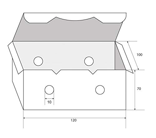 Sobre de cartón para alimentos fritos o sándwiches, abbinable a el Freebox - Caja de cartón de 500 piezas