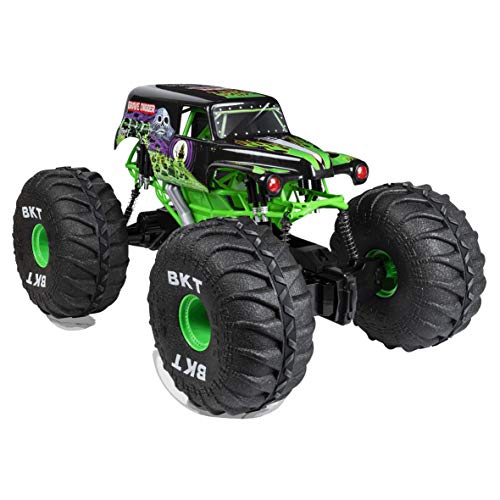 Spin Master Gravedigger Mega Grave Digger-Camión con Control Remoto para Todo Terreno, con Luces, Escala 1:6, Multicolor (6046198)