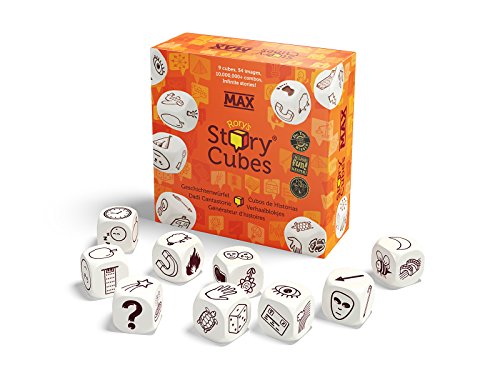 Story Cubes Max - Inglés, Castellano, Frances, Italiano, Alemán, Holandés - Juego de dados, 1 o más jugadores