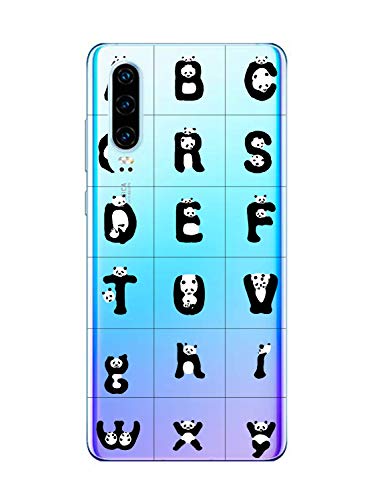 Suhctup Funda Compatible para Samsung Galaxy A8 Plus,Carcasa Transparente Dibujos Animal Suave Silicona TPU Gel Bumper Ultra Pulgada Antigolpes Crystal Clear Protector Piel Case Cover,Panda 4