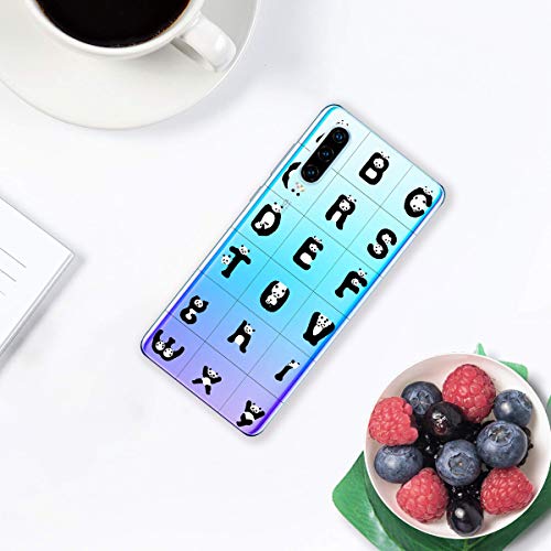 Suhctup Funda Compatible para Samsung Galaxy A8 Plus,Carcasa Transparente Dibujos Animal Suave Silicona TPU Gel Bumper Ultra Pulgada Antigolpes Crystal Clear Protector Piel Case Cover,Panda 4