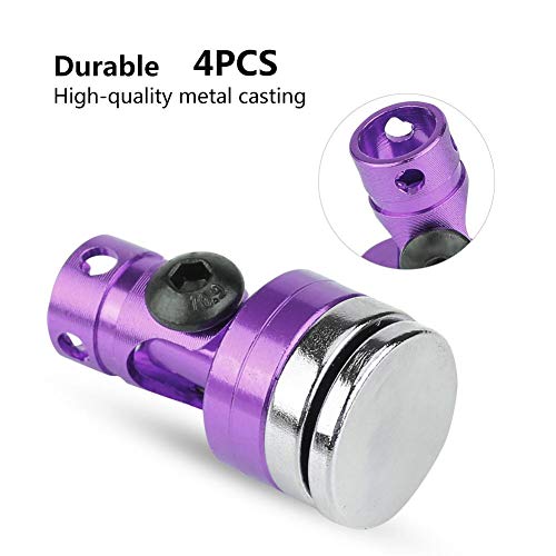 Tbest 4PCS Body Post Mount, aleación Stealth Magnetic Stealth Mount Mount para 1:10 Drift RC Car(Púrpura)