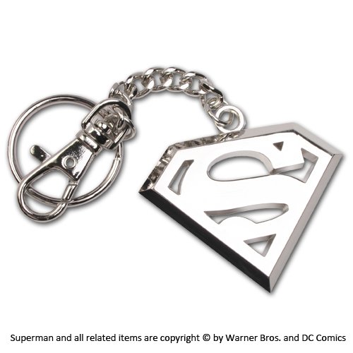 The Noble Collection Superman 5cm Llavero con Logo de Acero Inoxidable