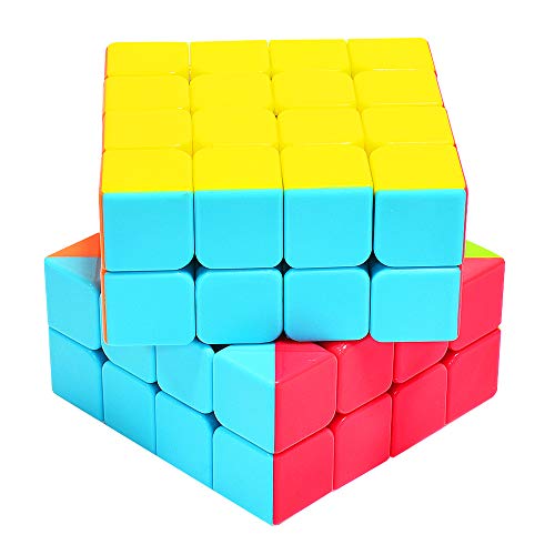 TOYESS Cubo de Velocidad 4x4 Stickerless, Cubo Mágico 4x4x4 Speed Cube Rompecabezas Juguetes para Adulto & Niños