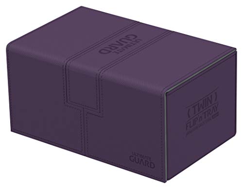 Ultimate Guard Caja de Cartas Twin Flip’n’Tray XenoSkin™ para 160 Cartas (tamaño estándar), Color Violeta, de la Marca