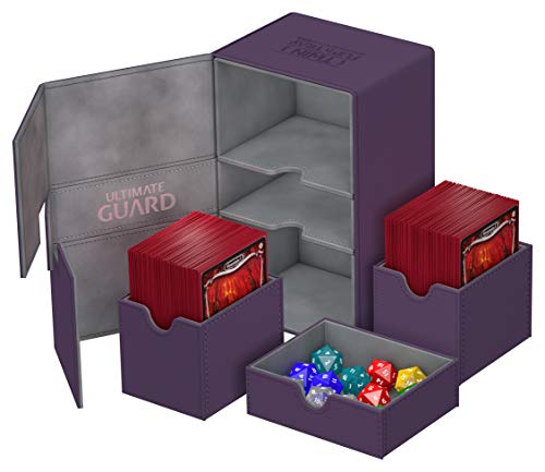 Ultimate Guard Caja de Cartas Twin Flip’n’Tray XenoSkin™ para 160 Cartas (tamaño estándar), Color Violeta, de la Marca