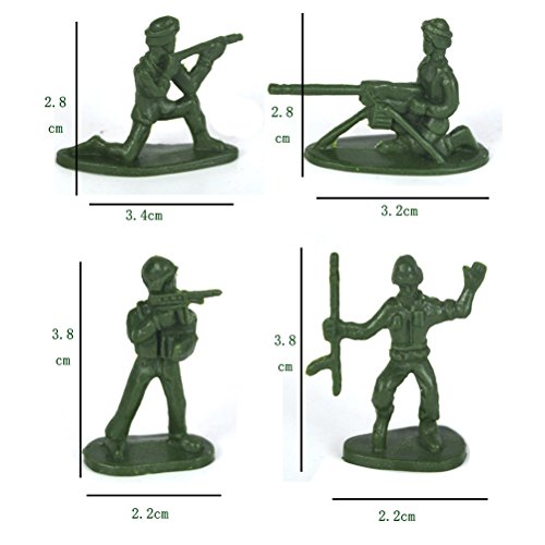 YeahiBaby Figuras de Soldados de Plástico Modelo Estático para Niños 100 Piezas (Color al Azar)