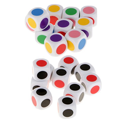 10pcs / Set Juguetes Educativos Juego de Mesa Dados en Cuadritos 6 Colores 16mm