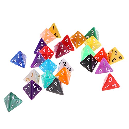 25x Dados D4 Dado de 4 Caras para DND MTG TRPG Juego