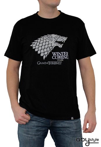 ABYstyle – Juego de Tronos – Camiseta – Winter is Coming – Hombre – Negro (L)