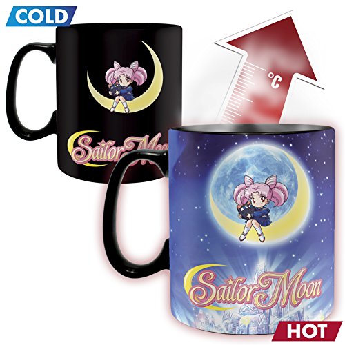 ABYstyle - SAILOR MOON - Taza cambia color con calor - 460 ml - Sailor moon y Chibi moon