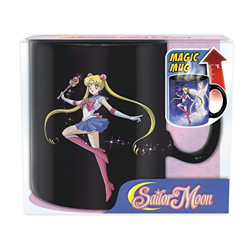 ABYstyle - SAILOR MOON - Taza cambia color con calor - 460 ml - Sailor moon y Chibi moon