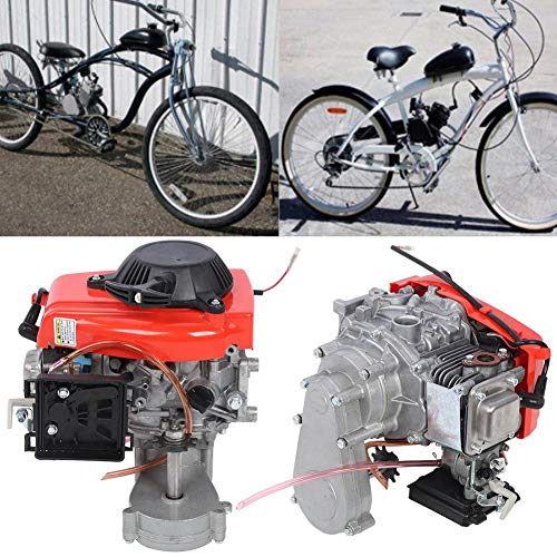 Alomejor Motor de Bicicleta 49CC Motor de Motor de Gas de 4 Tiempos para conversión de Bicicleta DIY Kit de Bicicleta motorizada