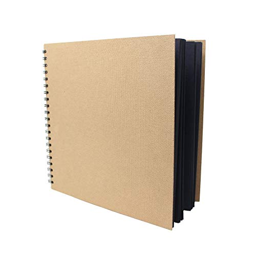 Artway Enviro - Cuaderno de cartulinas Negras - 100% Reciclado - 270 gsm - Cuadrado y Grande - 285 x 285 mm - 30 Hojas