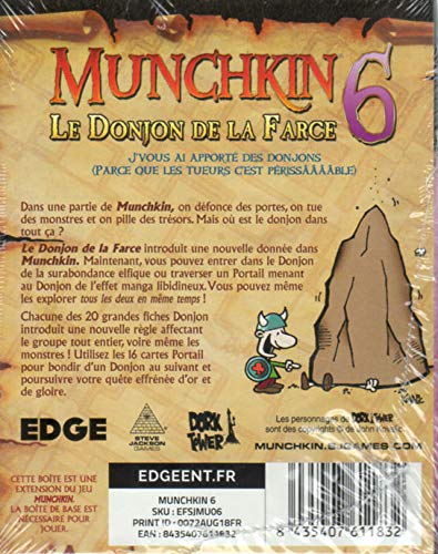 Asmodee – ubimu06 – Juegos de Cartas – Munchkin 6 – Le Donjon de la farsa -