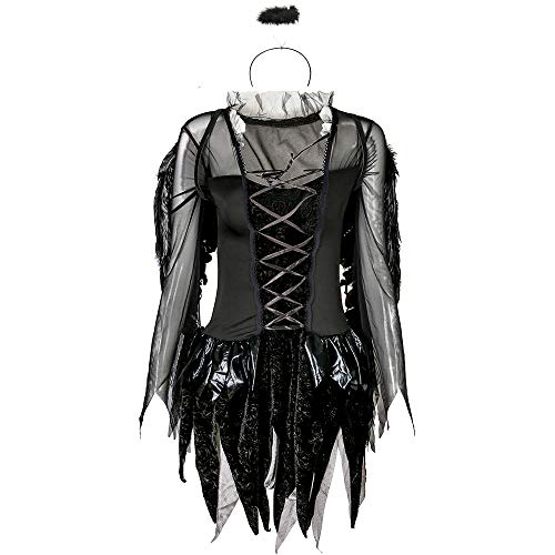 BaronHong Crossdress Hombre Black Angel Dress Drag Queens Party Costume (negro, XL)