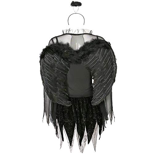 BaronHong Crossdress Hombre Black Angel Dress Drag Queens Party Costume (negro, XL)