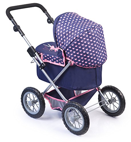 Bayer Design- Cochecito de muñeca, Trendy, Color Azul, Rosa, 68 x 67 x 41 cm (13052AA)