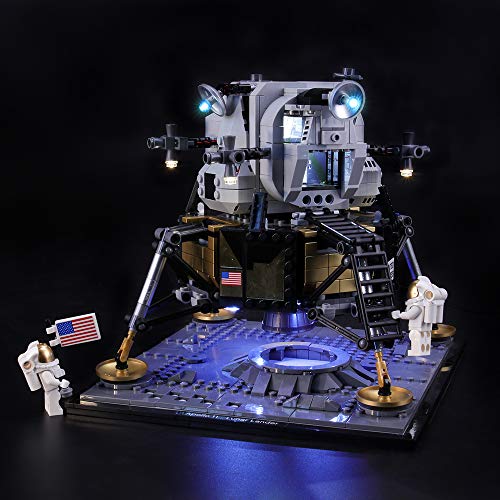 BRIKSMAX Kit de Iluminación Led para Lego Apollo 11 Lunar,Compatible con Ladrillos de Construcción Lego Modelo 10266, Juego de Legos no Incluido