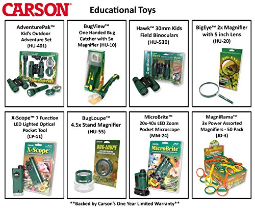 Carson X-Scope Instrumento Óptico para niños múltiusos: Microscopio, Telescopio, Lupa