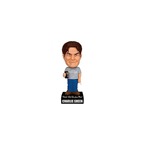 Charlie Sheen Wacky Wobbler Cabezón con sonido Frickin Rock Star from Mars 15 cm