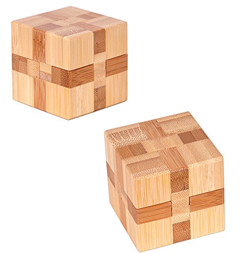 Chonor 9 Piezas Cubo Rompecabezas 3D de Madera del Enigma Educativo Juego Puzle - Clásica de Cerradura de Brain Teaser Puzzle IQ Juguetes para Niños y Adultos - Idea de Regalo y Decoración