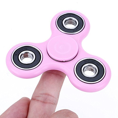 Christmas Concepts® - Spinner Exclusivo de Manos Rosa con Anillos Negros - Reductor de Estrés, Alivio de Estrés, Autismo - Tiempo de Spin 1-3 Minutos