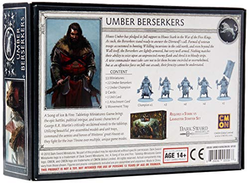 CoolMiniOrNot CMNSIF103 Thrones A Song of Ice and Fire Miniatures Game: Umber Berserkers Expansion, Multicolor