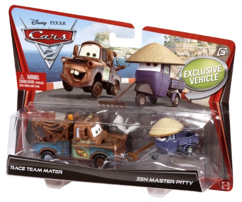 Disney Mattel Cars 2 - Juego de Coches en Miniatura (Mate y Pitty)