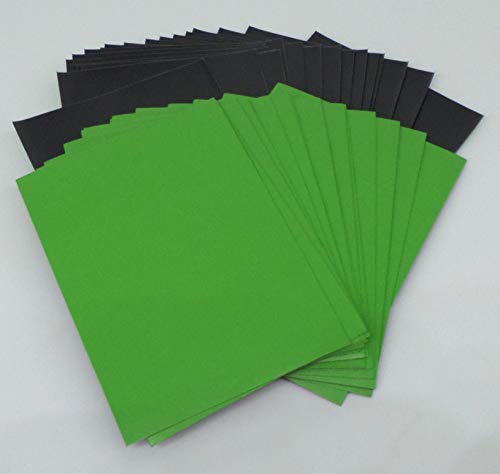 docsmagic.de 200 Premium Bi-Color Card Sleeves Mat Light Green / Black Standard Size 66 x 91 Fundas Verde Claro Negra