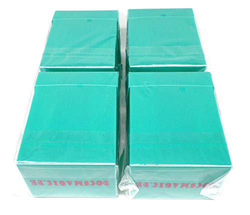 docsmagic.de 4 x Deck Box Full Mint + Card Divider - Caja Aqua - PKM YGO MTG