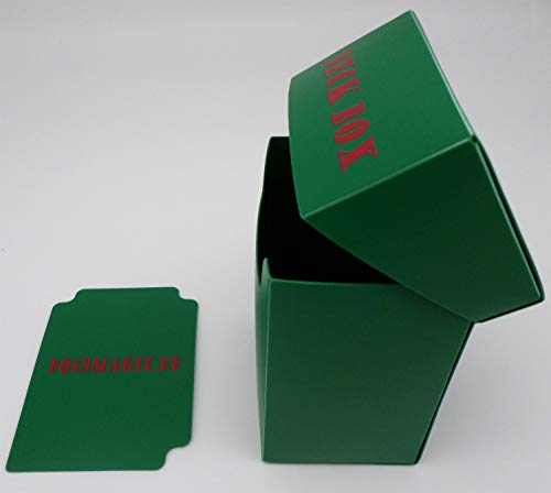 docsmagic.de 8 x Deck Box Green + Card Divider - Caja Verde - PKM - YGO - MTG